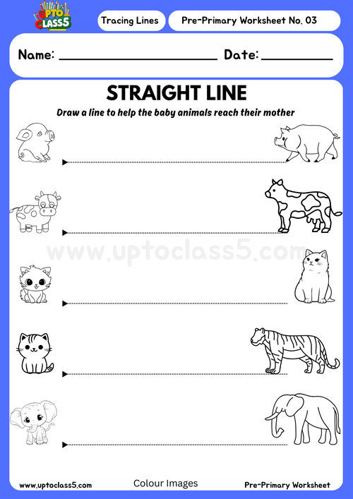Tracing lines - Worksheet No 03