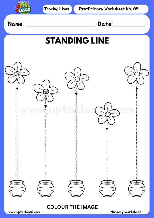 Tracing lines - worksheet no. 05 - image