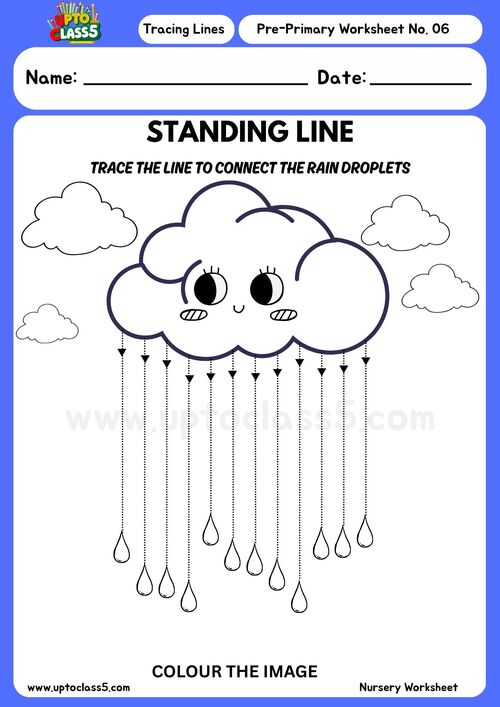 Tracing lines - worksheet no. 06 - image