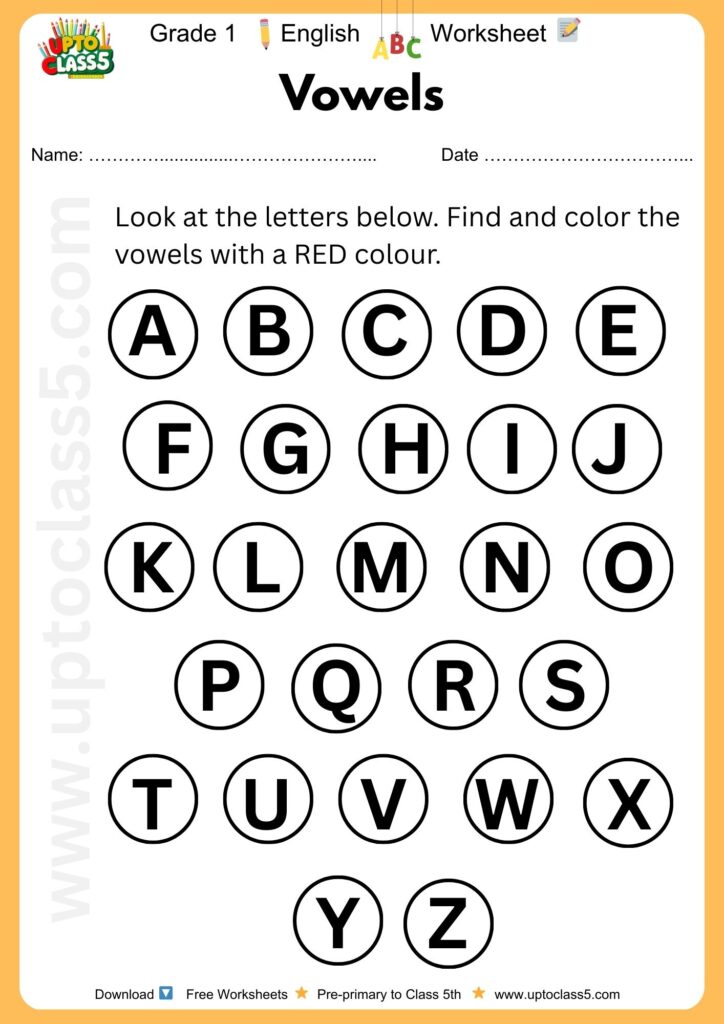 Grade 1 English - Worksheet #10