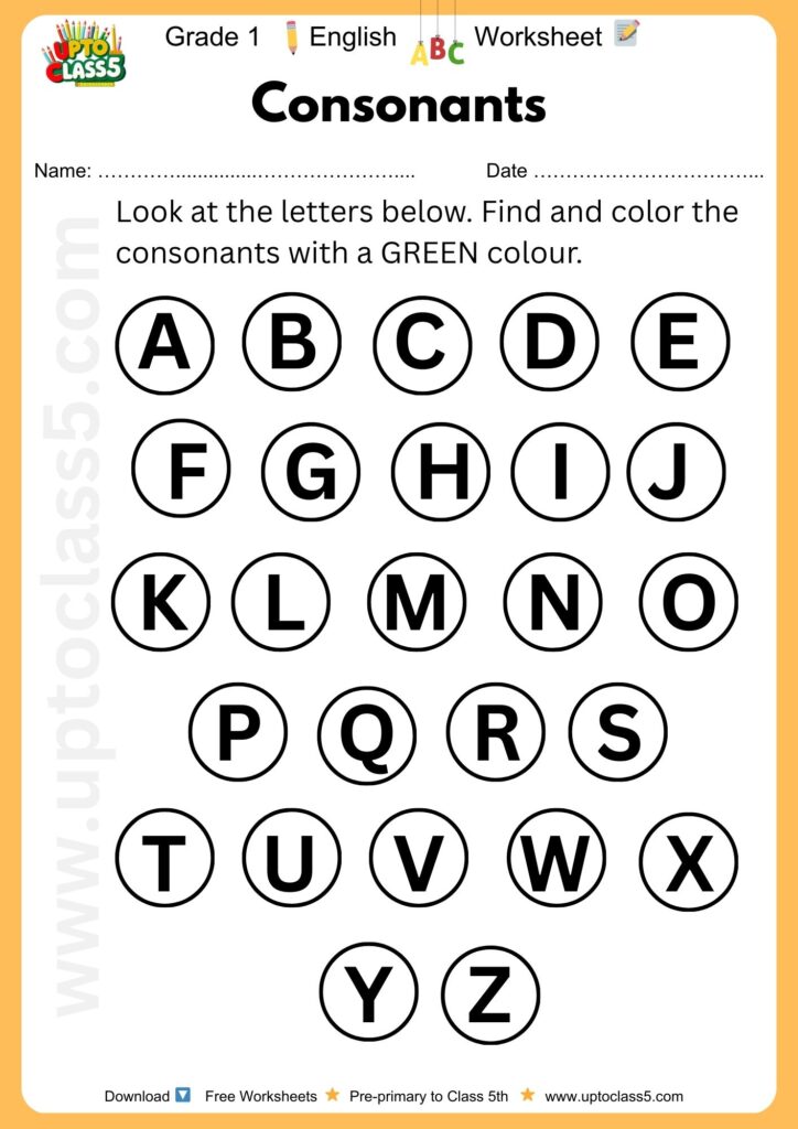 Grade 1 English - Worksheet #11