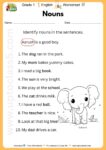 Grade 1 English - Worksheet #15