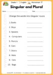 Grade 1 English - Worksheet #19