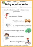 Grade 1 English - Worksheet #20