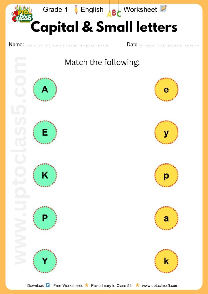 Grade 1 English - Worksheet #6