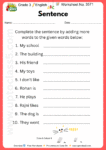 Grade 3 English - Worksheet no. 3571