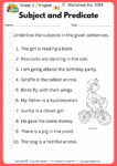 Grade 3 English - Worksheet no. 3584
