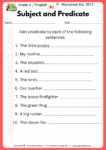 Grade 3 English - Worksheet no. 3613