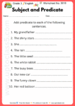 Grade 3 English - Worksheet no. 3618