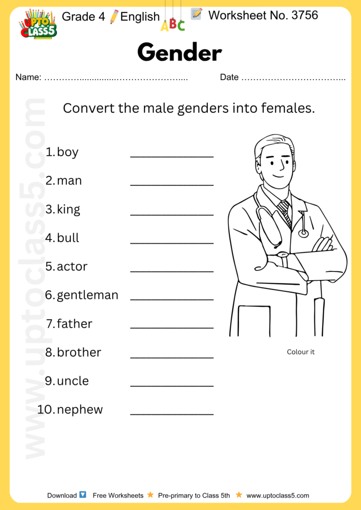 Grade 4 English Worksheet no. 3756