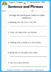 Grade 5 English - Worksheet No. 3830