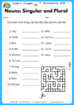 Grade 5 English - Worksheet No. 3836