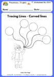 Pre-primary English Worksheets No 4341 Tracing curved lines