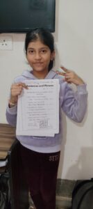 Chhavi, 4th Class, Delhi World Public School Pilkhuwa, Hapur