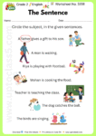 Grade 2 English - Worksheet no. 3208