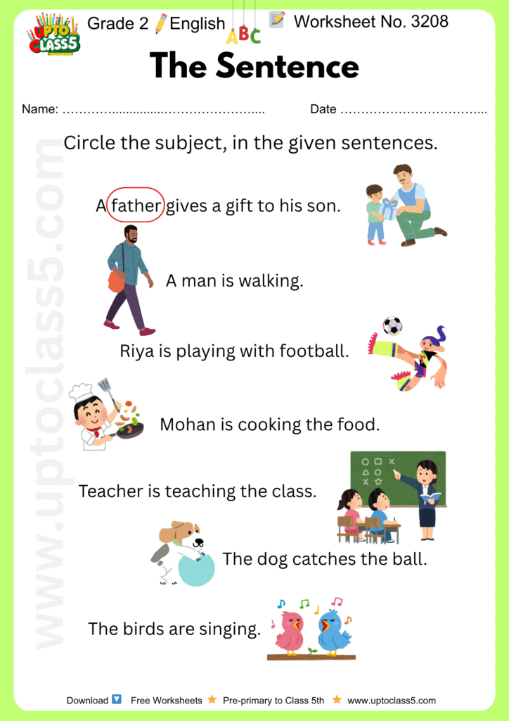 Grade 2 English - Worksheet no. 3208