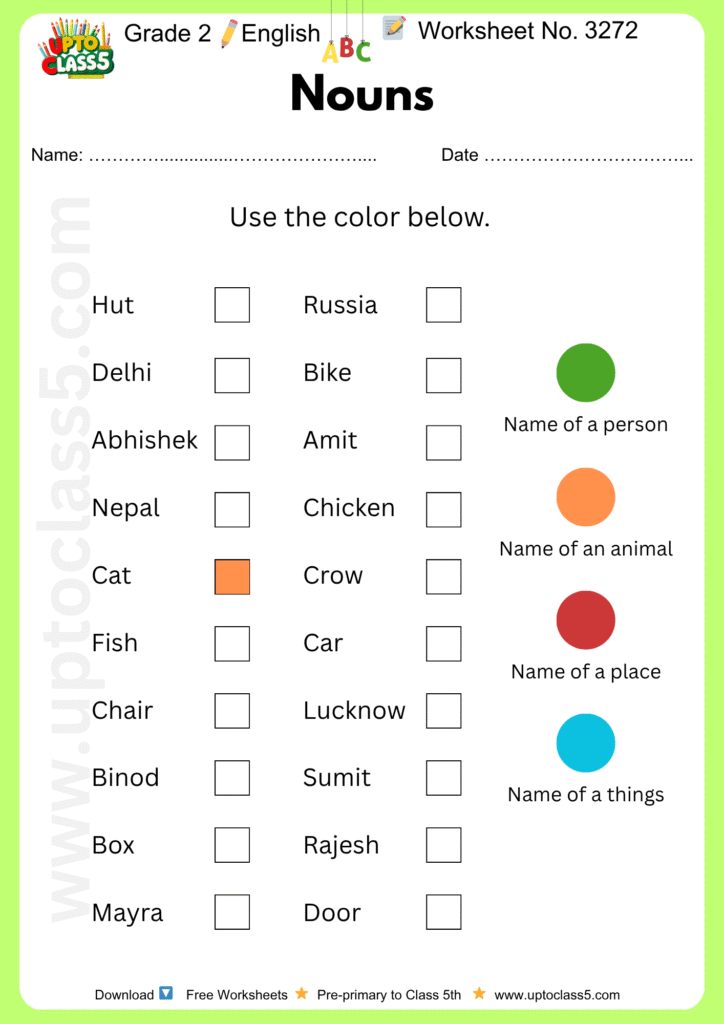 Grade 2 English - Worksheet no. 3272