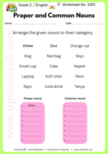 Grade 2 English - Worksheet no. 3293