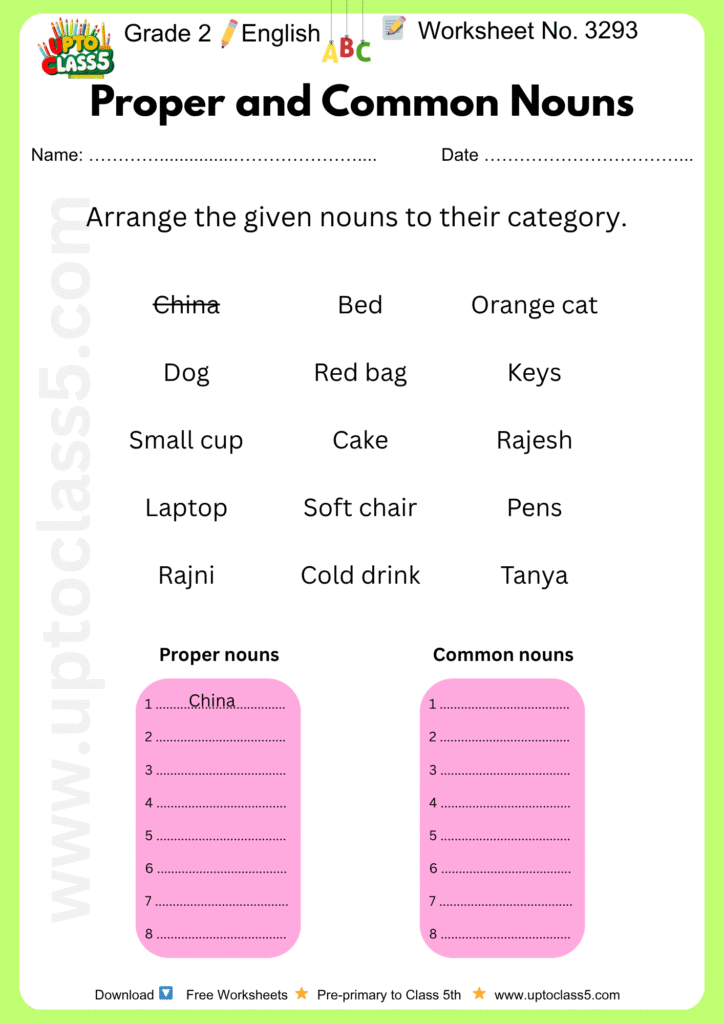 Grade 2 English - Worksheet no. 3293