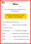 Grade 3 English - Worksheet no. 4444