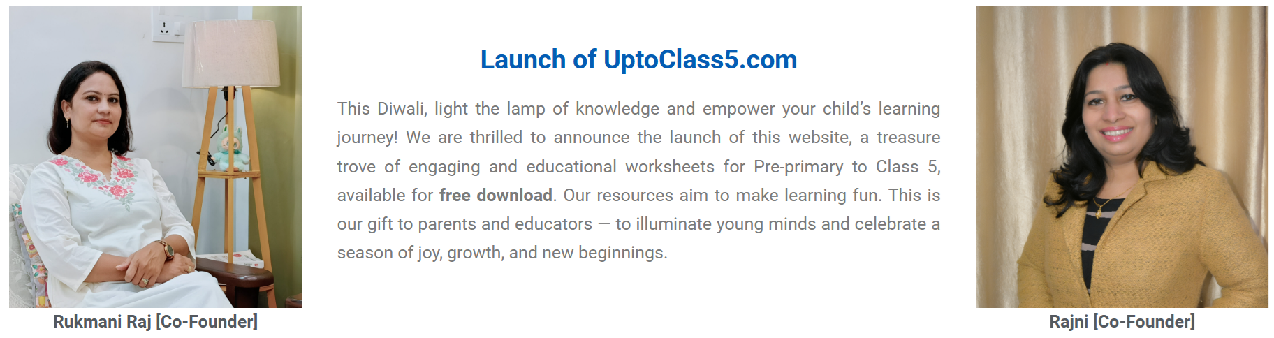 Launch of Website uptoclass5.com