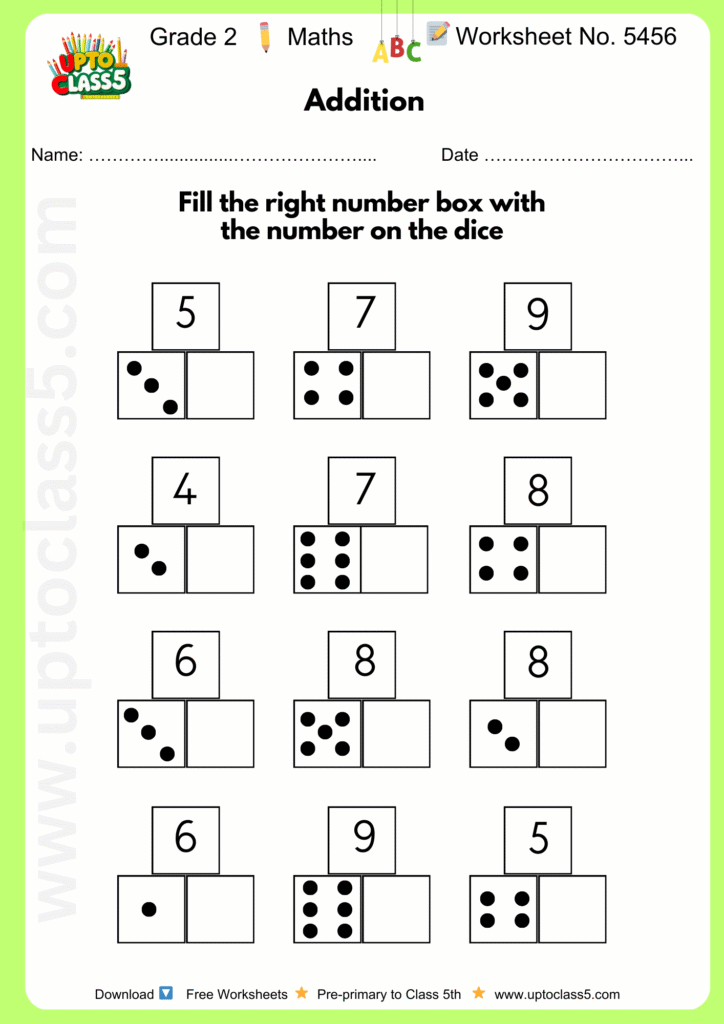 Grade 2 Worksheet No. 5456