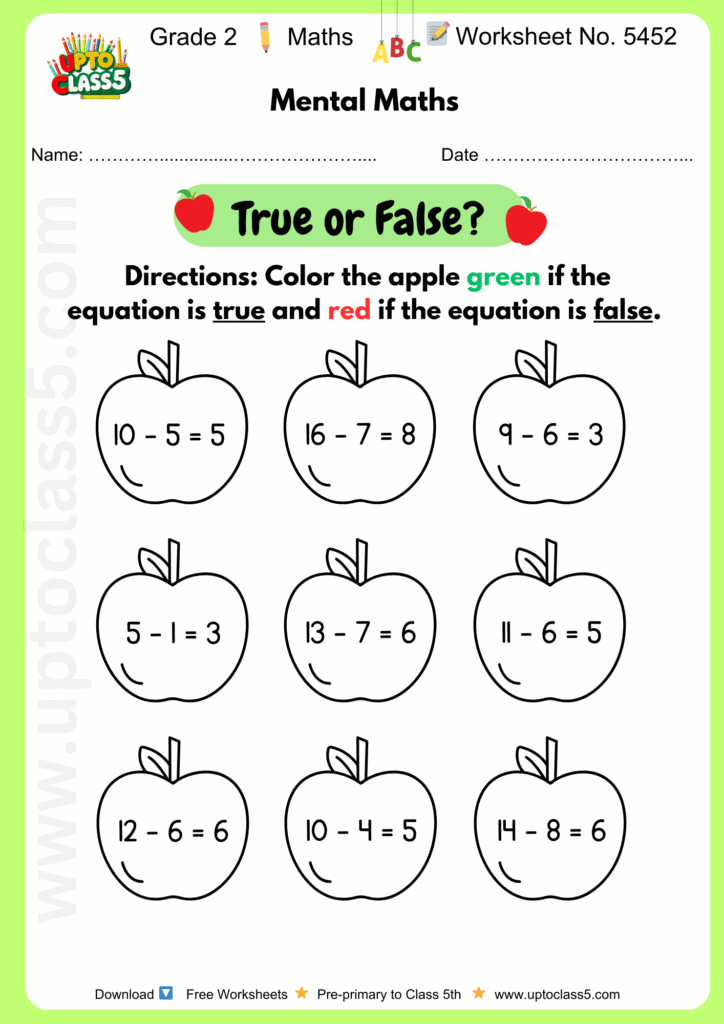 Grade 2 Worksheet No.5452