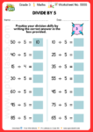 Grade 3 Maths Worksheet No. 5555