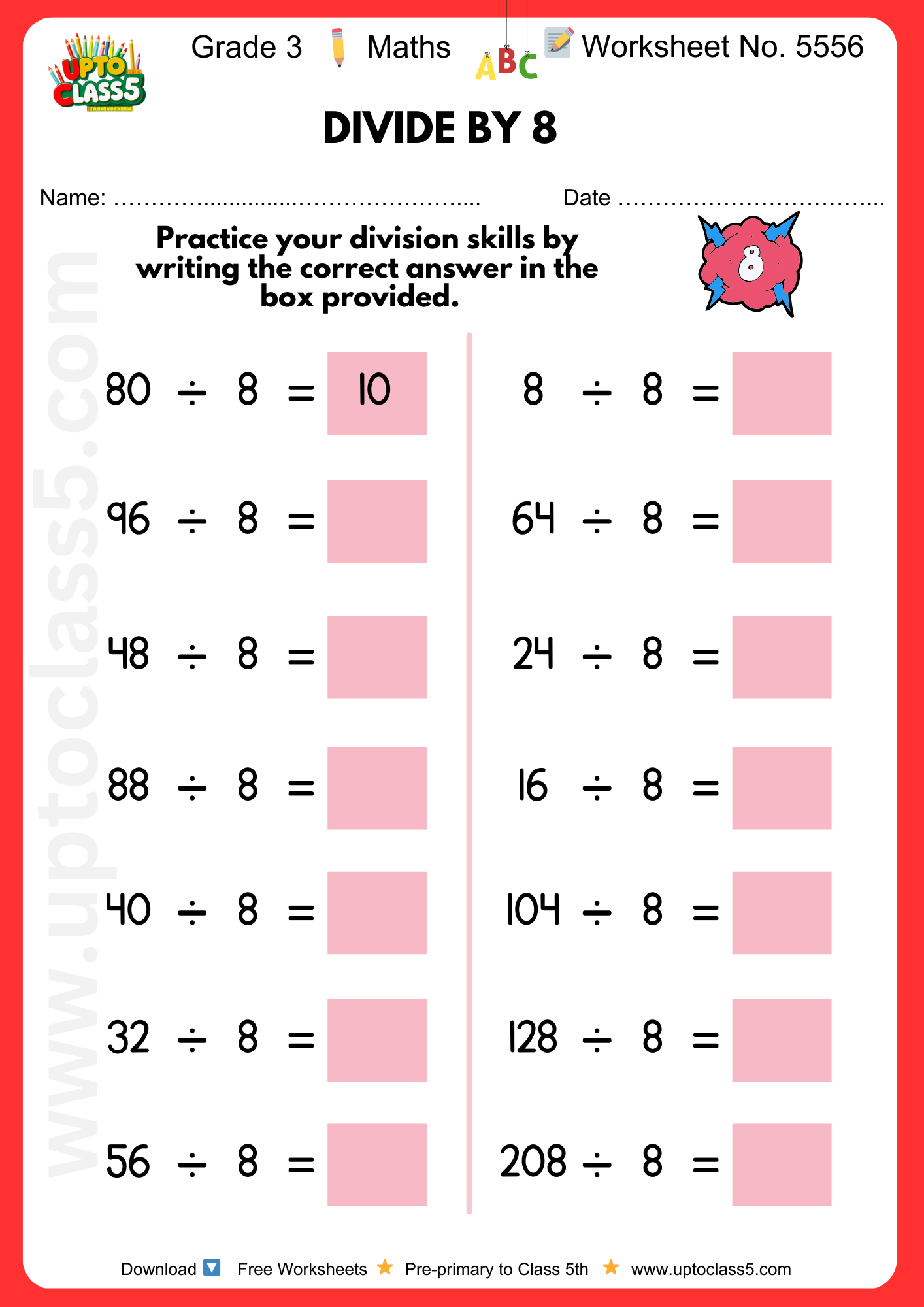 Home Page 25 Grade 3 Maths Worksheet No. 5556