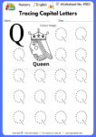 Nursery English Worksheet No 4562