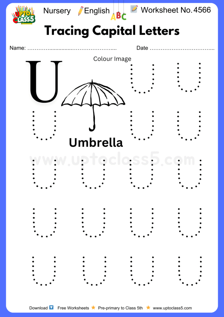 Nursery English Worksheet No 4566