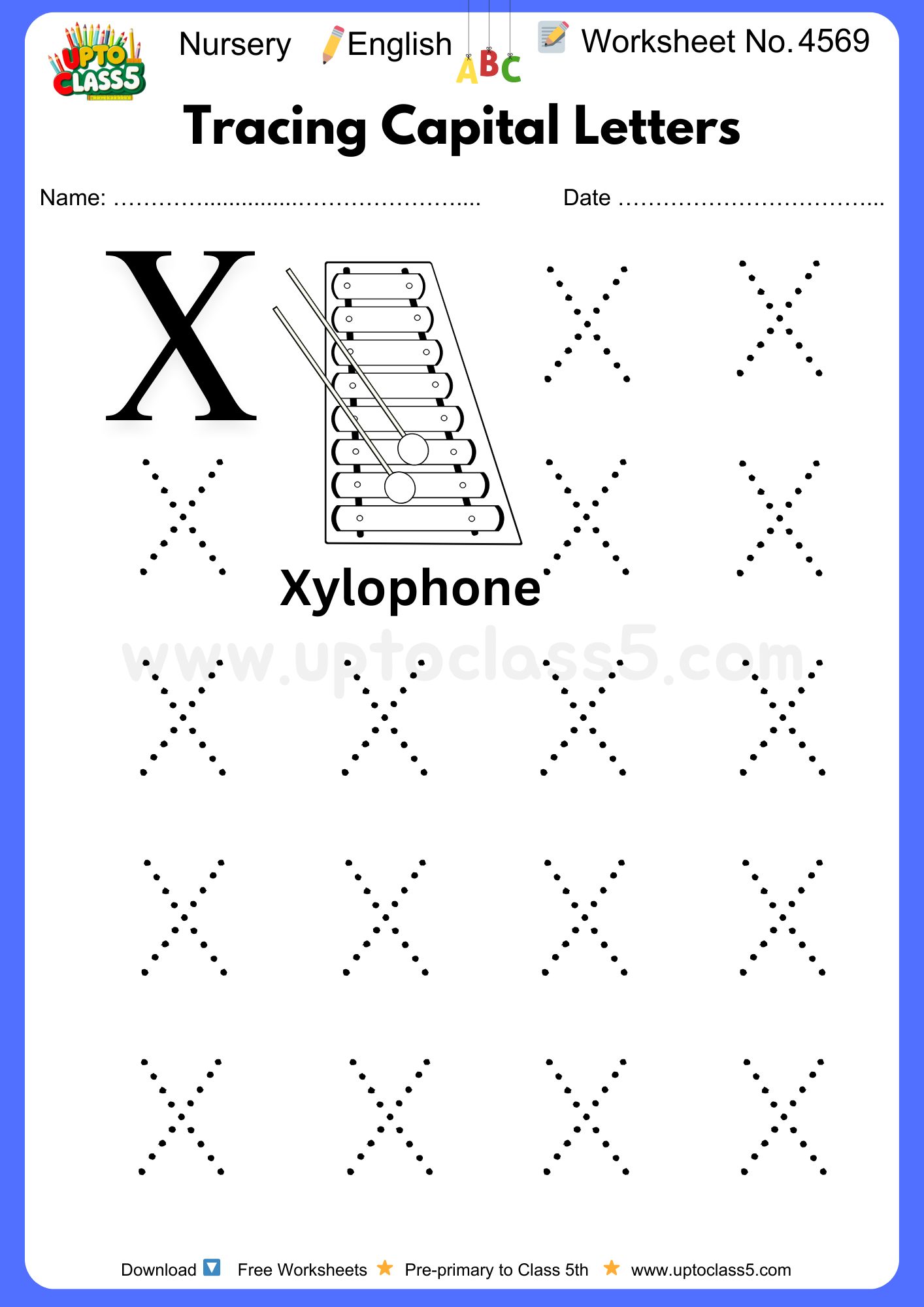 Nursery English Worksheet No 4569