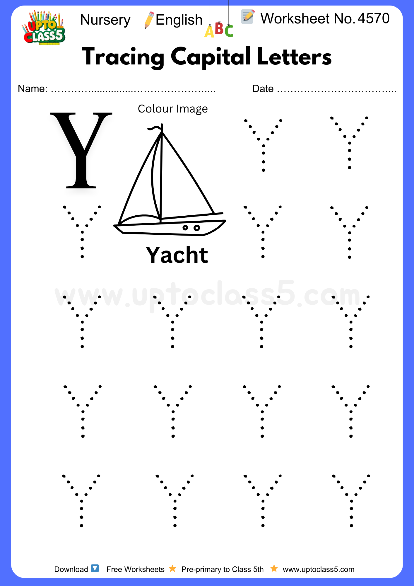 Nursery English Worksheet No 4570